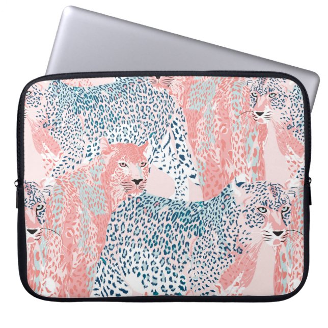 Beautiful art Leopard seamless pattern, abstract a Laptop Sleeve (Front)