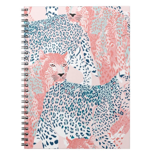 Beautiful art Leopard seamless pattern, abstract a Notebook (Front)