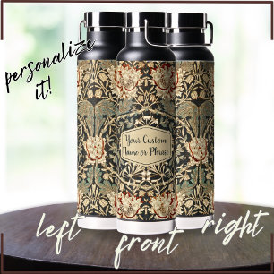 Beautiful Art Nouveau Floral Damask Pattern   Water Bottle
