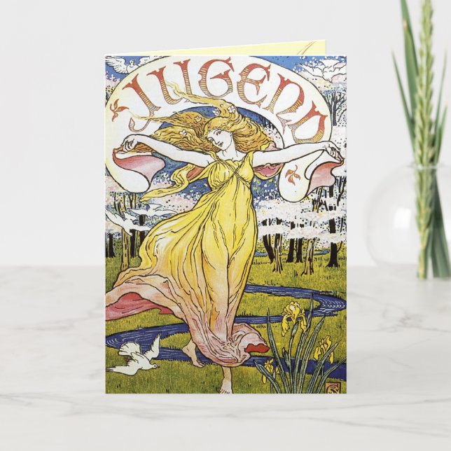 Beautiful Art Nouveau Greeting cards (Front)