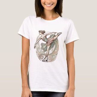 Beautiful Art Nouveau Ice Skater Women's T-Shirt