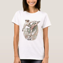 Beautiful Art Nouveau Ice Skater Women's T-Shirt