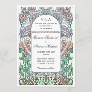 Beautiful Art Nouveau Wedding Invitations
