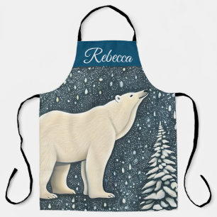 Beautiful Artic Polar Bear Apron