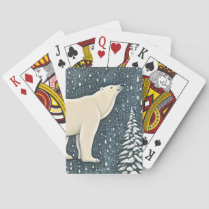 Beautiful Artic Polar Bear Playing Cards