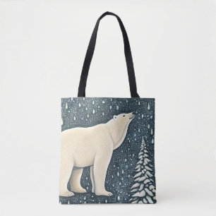 Beautiful Artic Polar Bear Tote Bag