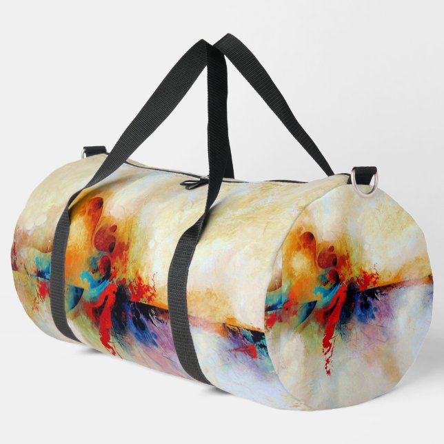 Beautiful Artistic Abstract Asian Painting  Duffle Bag (Left Corner)