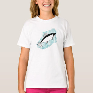 Beautiful Artistic Hand-drawn Salmon T-Shirt