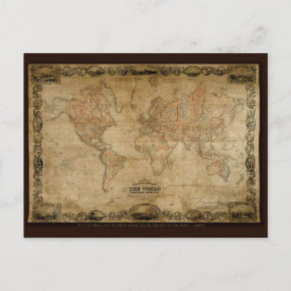 Beautiful Artistic Map Educational Gift Postcard