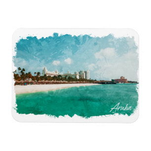 Beautiful Aruba Tropical Island Travel Magnet