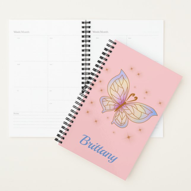Beautiful as a Butterfly Flying Free Personalised Planner (Display)