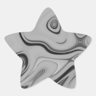 Beautiful Ash Gray Natural Pattern Design Star Sticker