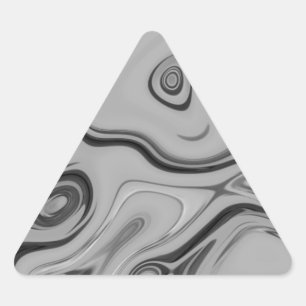 Beautiful Ash Gray Natural Pattern Design Triangle Sticker