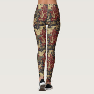Beautiful Asian Art Birds Pattern Leggings