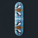 Beautiful Atlantic Puffin Skateboard<br><div class="desc">Beautiful Atlantic Puffin Bird Skateboards - MIGNED Painting Design</div>
