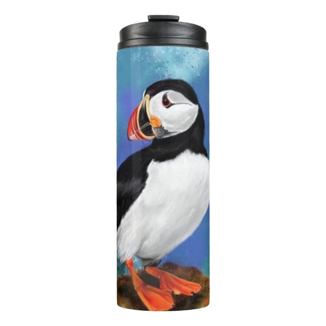 Beautiful Atlantic Puffin Thermal Tumbler (Front)