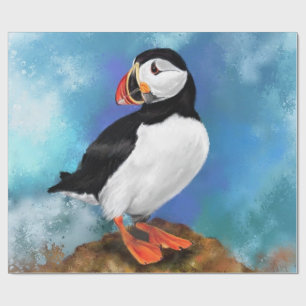 Beautiful Atlantic Puffin Wrapping Paper