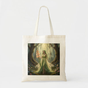 Beautiful August Peridot Fairy Tote Bag