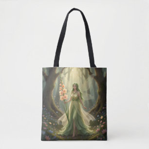 Beautiful August Peridot Fairy Tote Bag