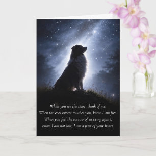 Beautiful Australian Shepard Aussie Sympathy Card