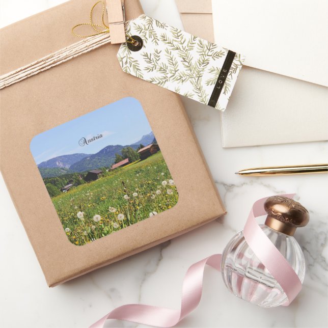 Beautiful Austria Square Sticker (Gifting)
