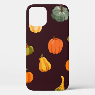 Beautiful autumn background with colourful pumpkin iPhone 12 case