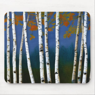 Beautiful Autumn Birch Mouse Mat