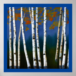 Beautiful Autumn Birch Poster
