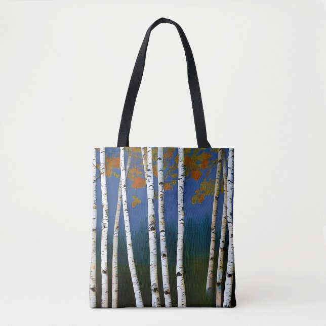 Beautiful Autumn Birch Tote Bag (Front)