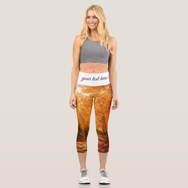 Beautiful autumn capri leggings (Front)