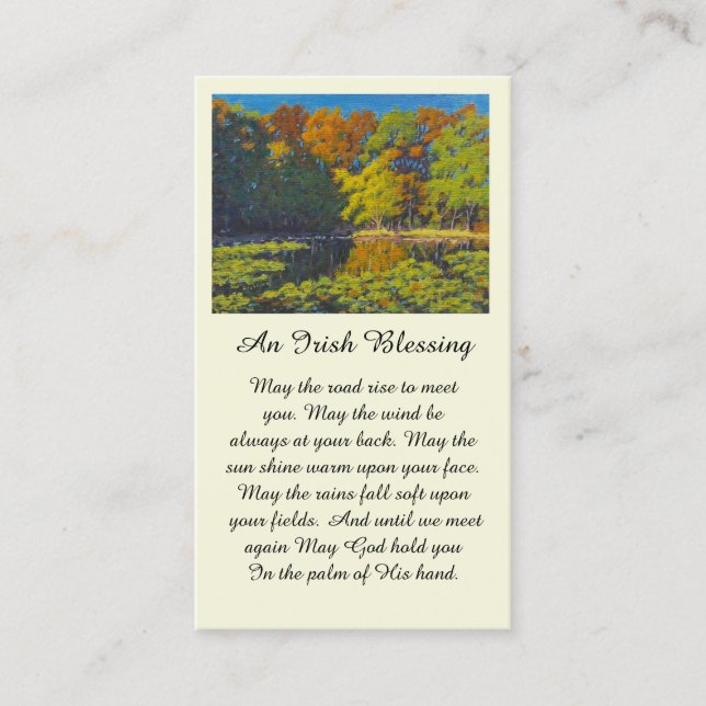 Beautiful Autumn Colour Memorial Card (Front)