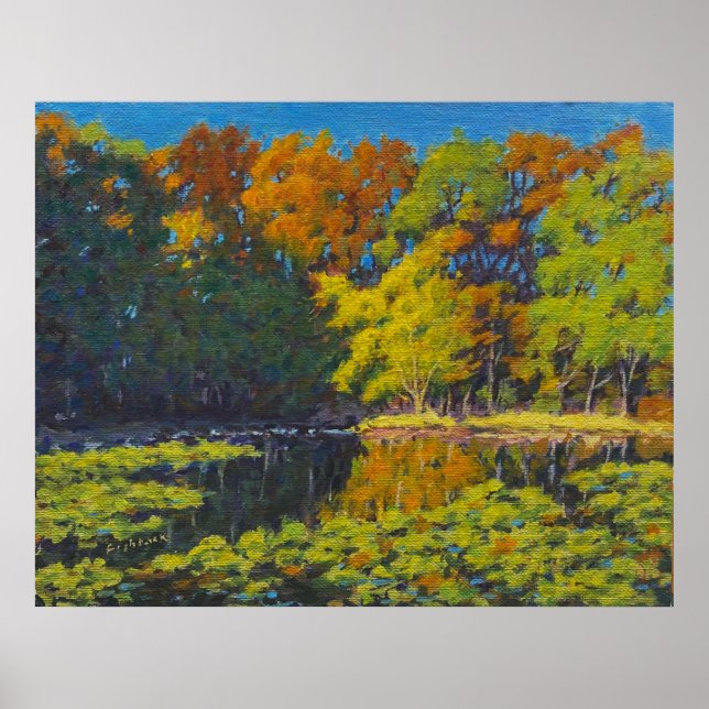 Beautiful Autumn Colour Reflections Poster (Front)