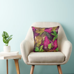 Beautiful Autumn Fall Leaves Pattern Cushion