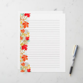Beautiful Autumn Fall Leaves - Stationery Paper