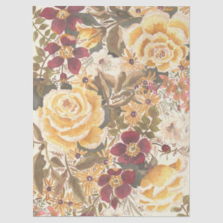 Beautiful autumn floral tissue paper