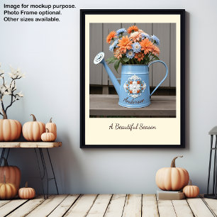 Beautiful Autumn Florals Thanksgiving Customise Poster