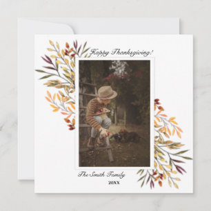 Beautiful Autumn Foliage Thanksgiving Photo Card