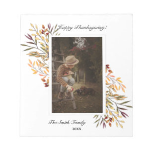 Beautiful Autumn Foliage Thanksgiving Photo Notepa Notepad