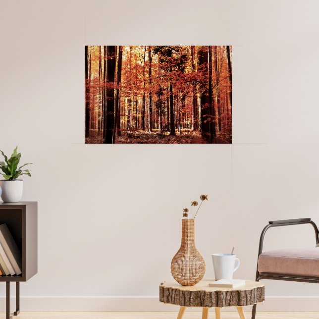 Beautiful autumn forest poster (Living Room 3)