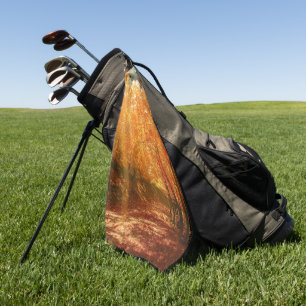 Beautiful autumn golf towel