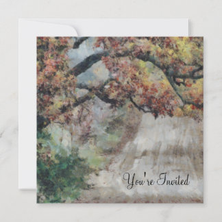 Beautiful Autumn in Michigan Country Road Invitation