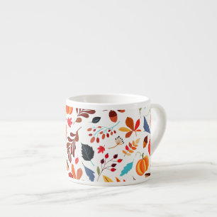 Beautiful Autumn Leaves Espresso Cup Pattern