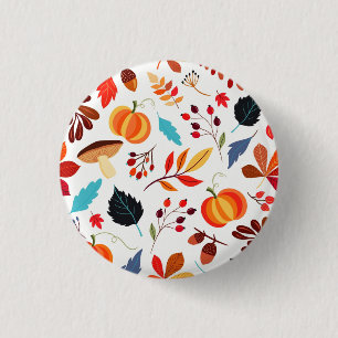 Beautiful Autumn Pattern 3 Cm Round Badge