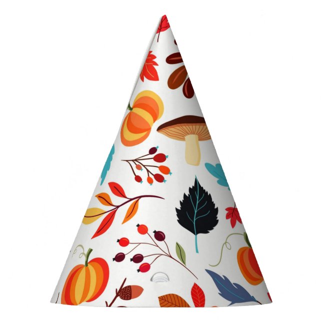 Beautiful Autumn Pattern Party Hat (Left)