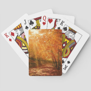Beautiful autumn playing cards