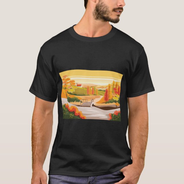 Beautiful Autumn Scenery T-Shirt (Front)