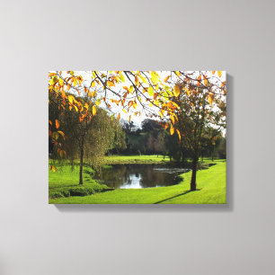 Beautiful autumnal scene in Jersey Canvas Print