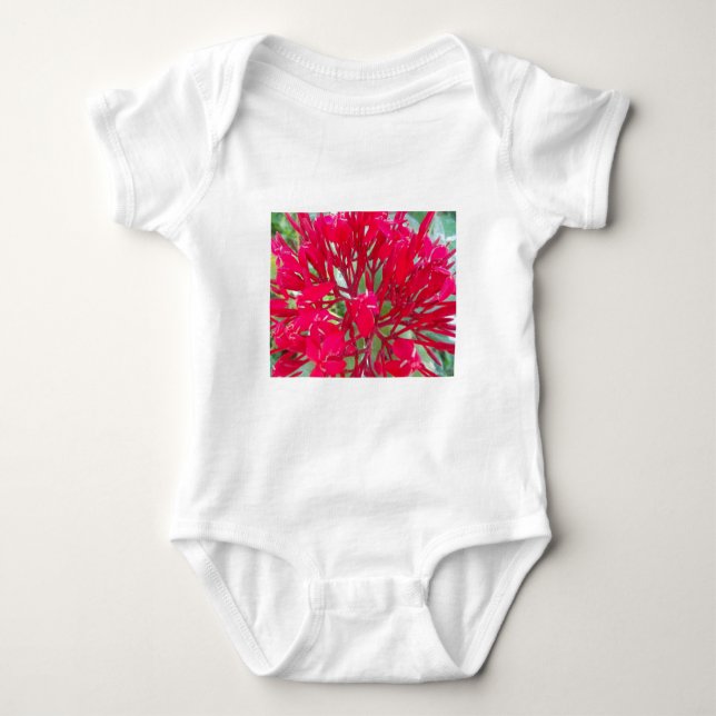 Beautiful Awesome Red flowers Infant Creeper (Front)