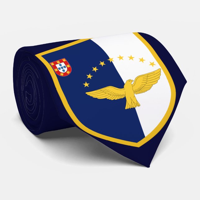 Beautiful Azores Flag Tie (Rolled)