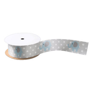 Beautiful Baby Blue Elephant Satin Ribbon